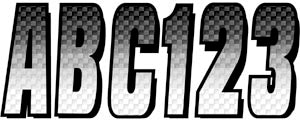 Hardline WHBKG300 Series 300 Carbon Fiber Registration Kit - Gradation - White/Black