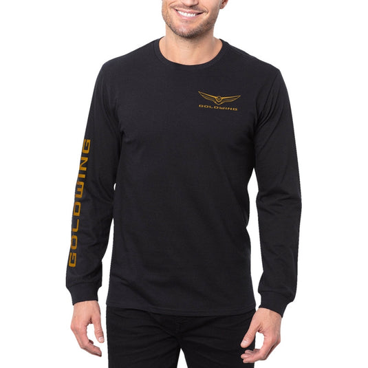 Honda Collection Honda Goldwing Long-Sleeve T-Shirt (Medium, Gold/Black)
