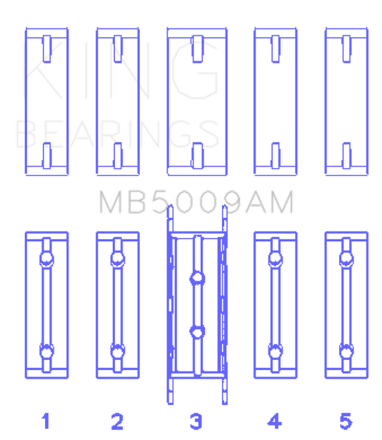 King Engine Bearings MB5009AM KING Main Bearings