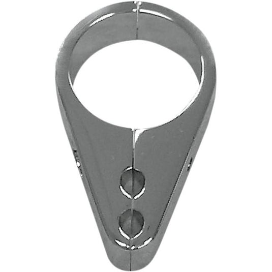 Drag Specialties 0658-0033 Throttle/Idle Cable Clamp for 1.25in. Diameter Handlebar/Frame - Chrome