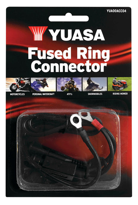 Yuasa YUA00ACC04 Battery Charger Fused Ring Connector - 3 amp