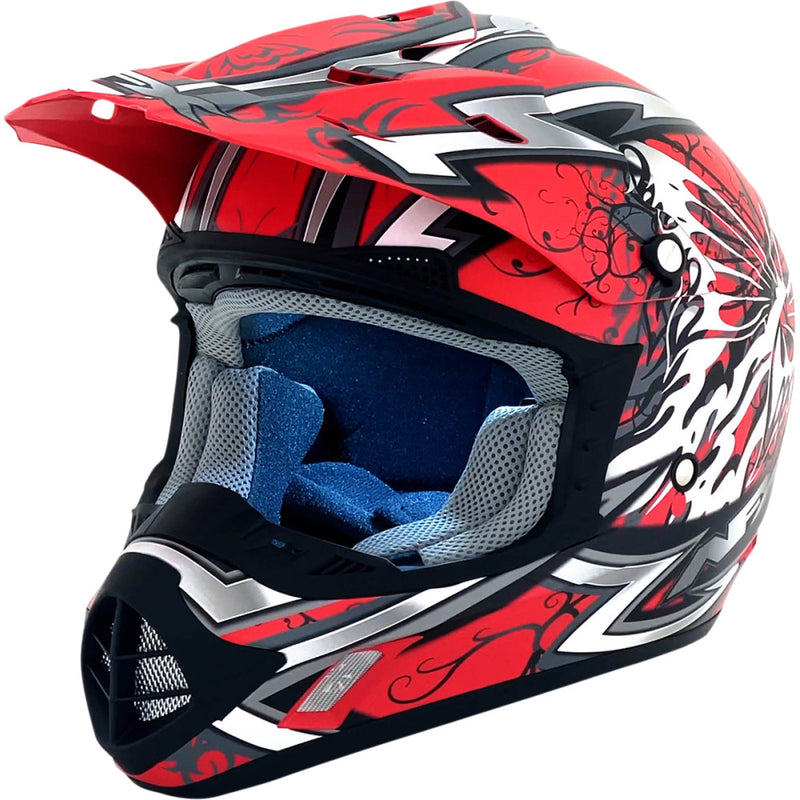 AFX FX-17 Butterfly Helmet Butterfly Matte Ferrari Red Red