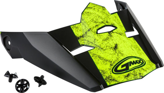 G-Max Visor with Screws for MX-46 Dominant Helmets - Matte Black/Hi-Vis - Md-2XL