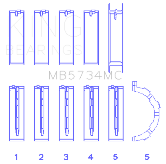King Engine Bearings MB5734MC KING Performance Main Bearings
