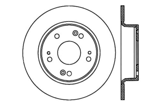 Stoptech 128.40068L ST Drilled Sport Brake Rotors
