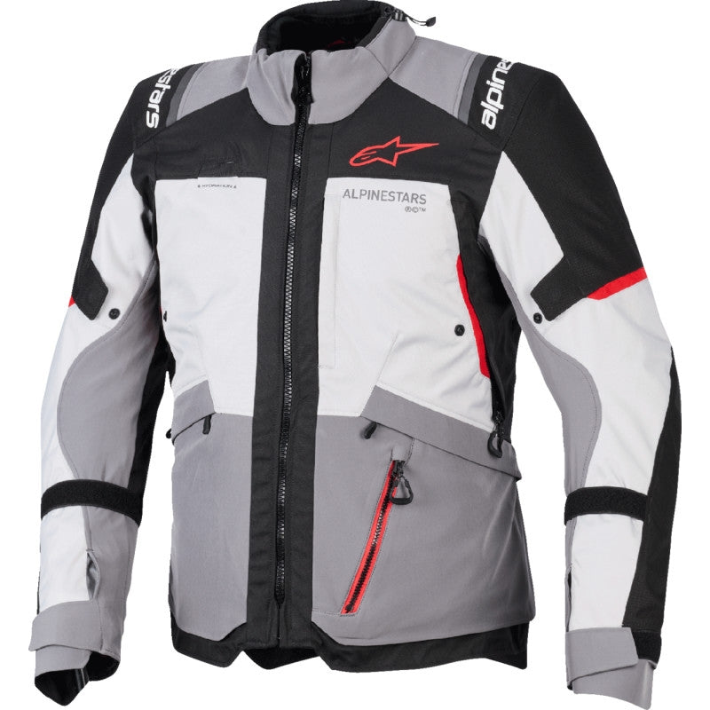 Load image into Gallery viewer, Alpinestars Andes v4 Drystar Jacket (Small, Dark Gray/Ice Gray/Black/Bright Red)
