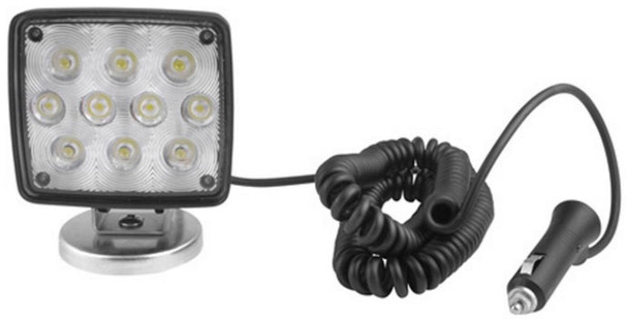 Cequent 54209-018 Rectangular LED Work Light w/Coiled Cord and Magnetic Base