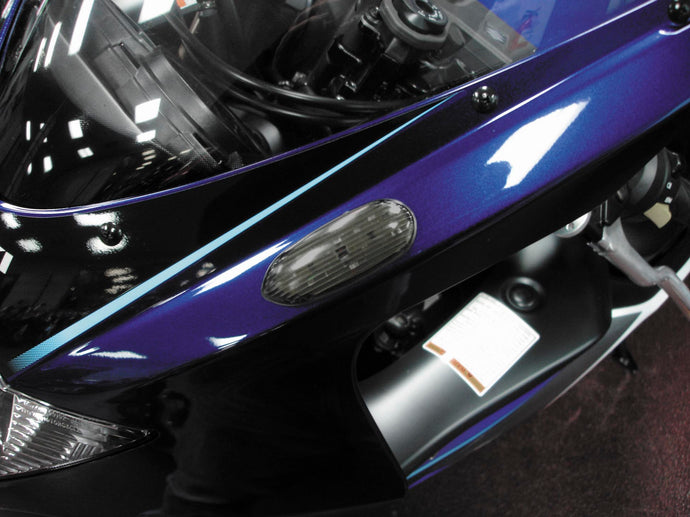 Hotbodies Racing S06GS-SIG-SMK Flush Mount Turn Signal/Mirror Block Offs - Smoke