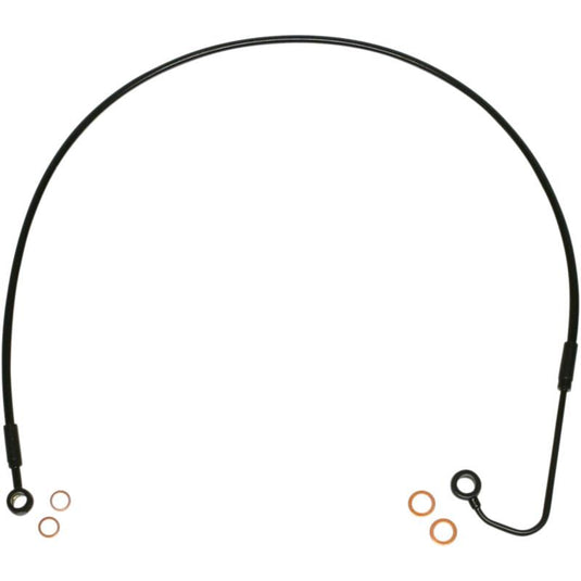 Magnum SBB1410-38 Black Coated XR Stainless Upper Front Brakeline Kit with Black Fittings - 43-1/4in. Total Length