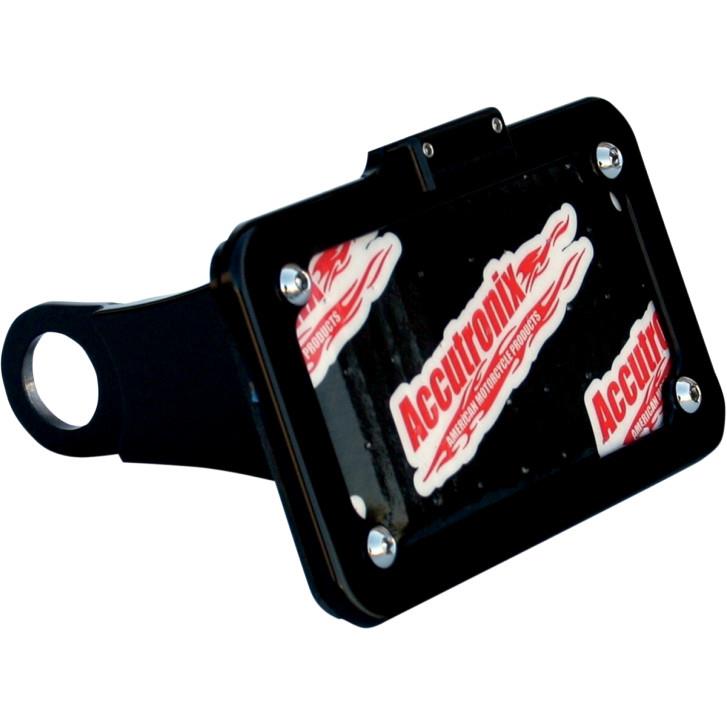 Accutronix LPF114HV-B Side Mount License Plate Assembly - Black Anodized