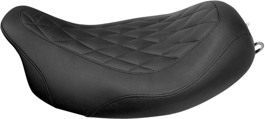 Mustang 76710 Wide Tripper Forward Solo Seat - Diamond Stitch - Black