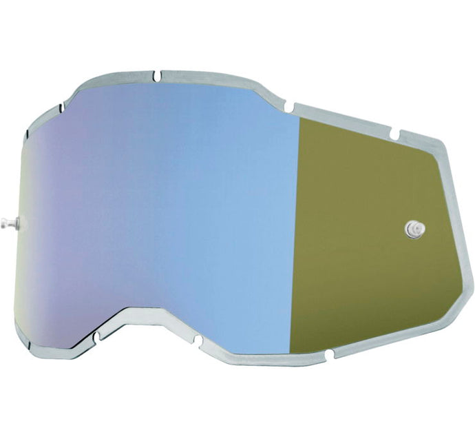 100% Replacement Injected Lenses for Adult Racecraft 2/Accuri 2/Stratus 2 Goggles - Blue Mirror