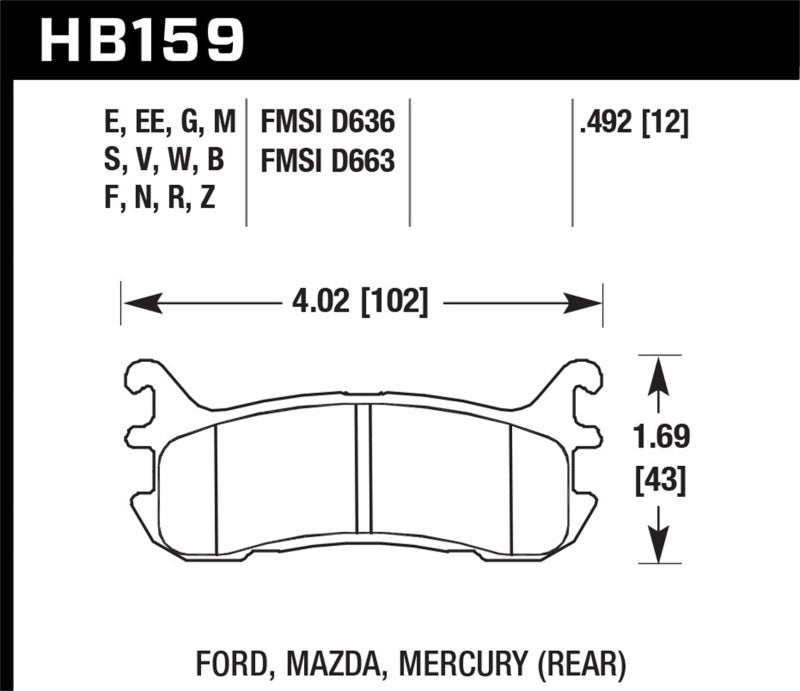 Load image into Gallery viewer, Hawk Performance HB159N.492 HAWK HP+ Brake Pad Sets

