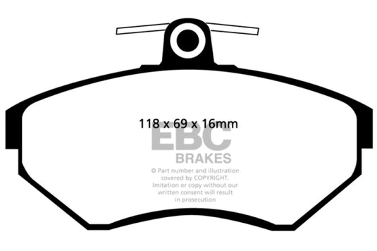 Ebc DP41112R EBC Yellowstuff Brake Pad Sets