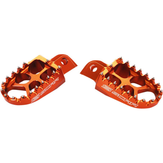 Scar Racing S5511OR Evolution Racing Footpegs - Orange