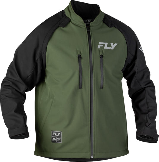 Fly Racing Patrol Softshell Jacket (Medium, Forest Green/Black)