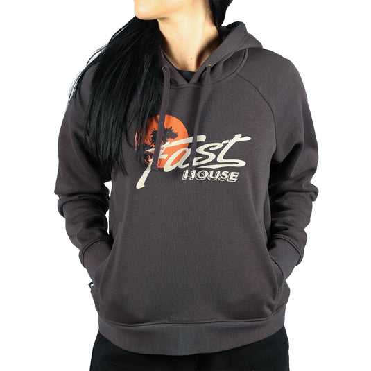 Fasthouse Sunset Womens Pullover Hoodie (X-Large, Vintage Black)