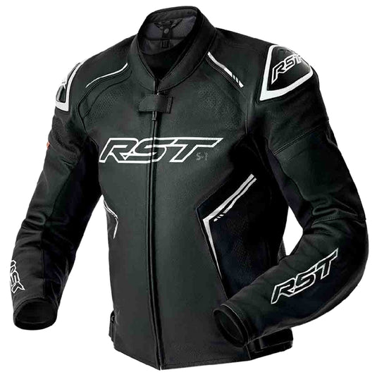 Rst S1 D30 Leather Jacket (Medium, Black/White)