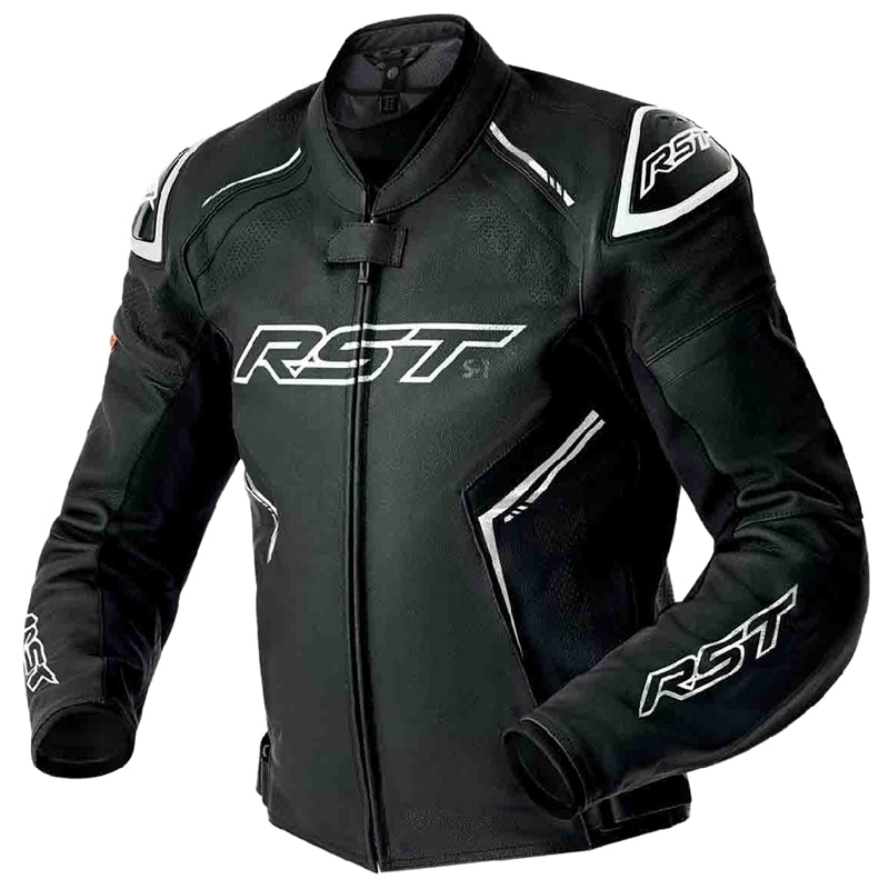 Load image into Gallery viewer, Rst S1 D30 Leather Jacket (XXXXX-Large, Black/White)
