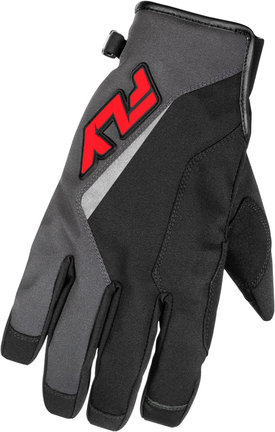 Fly Racing Title Gloves (XXX-Large, Gray/Black/Red)