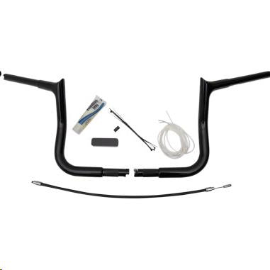 Fat Baggers, Inc. 909110-B 1-1/4in. EZ Install Handlebar Kit with Pointed Top Handlebars - Gloss Black