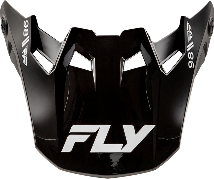 Fly Racing Visor for Formula CC Objective Helmet - Black/White - XL-2XL