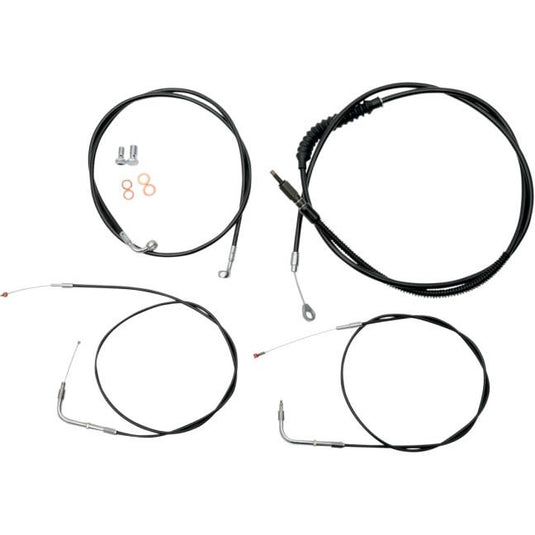 La Choppers LA-8220KT-16B Cable/Brake Line Kit - 15-17in. Ape Hangers - Black