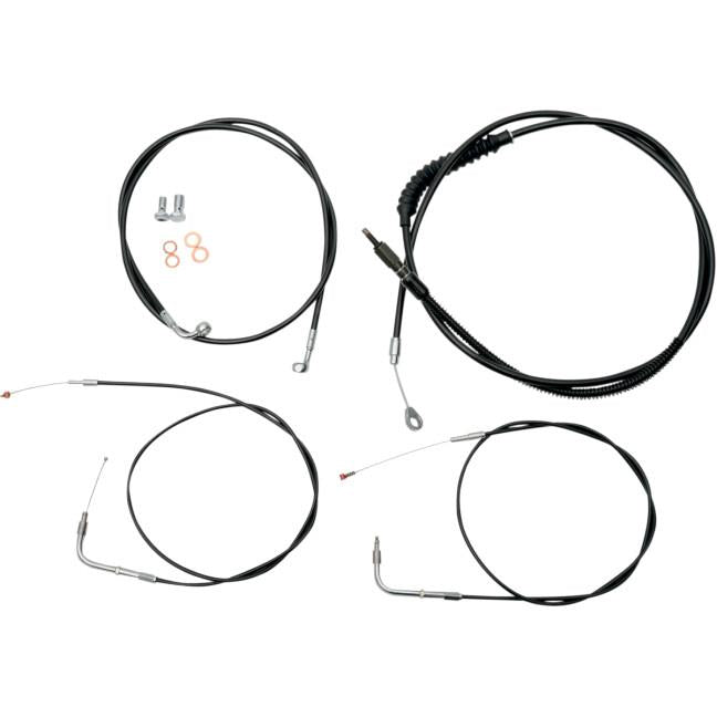 La Choppers LA-8220KT-13B Cable/Brake Line Kit - 12-14in. Ape Hangers - Black