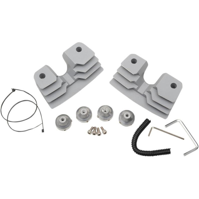 Drag Specialties 0940-1314 Spark Plug/Head Bolt Cover Kit - Finned - Silver
