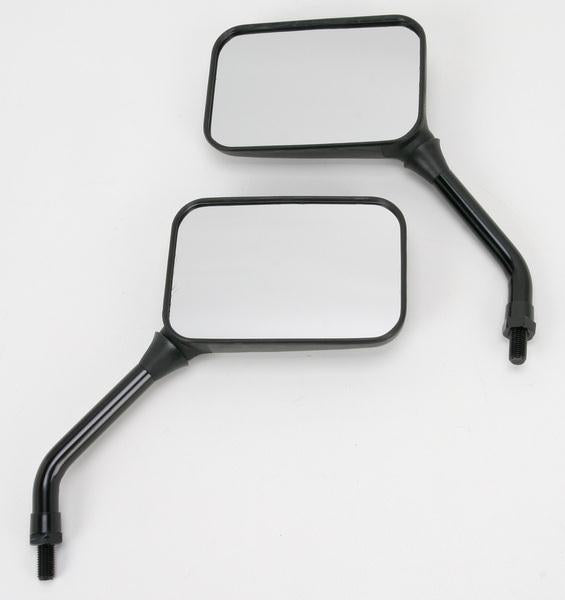 Emgo 20-78253 Universal Rectangular Mirror - GP Deluxe - Short Stem - 10mm Thread - Both