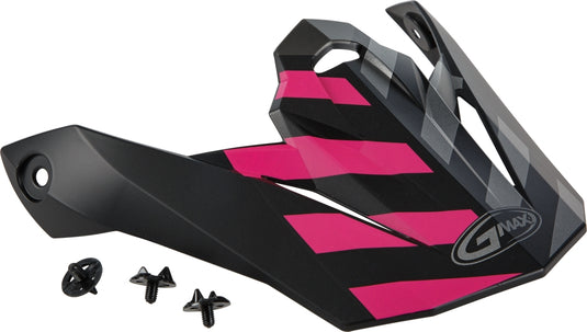 G-Max Visor with Screws for MX-86 Fame Helmets - Matte Black/Pink/Silver