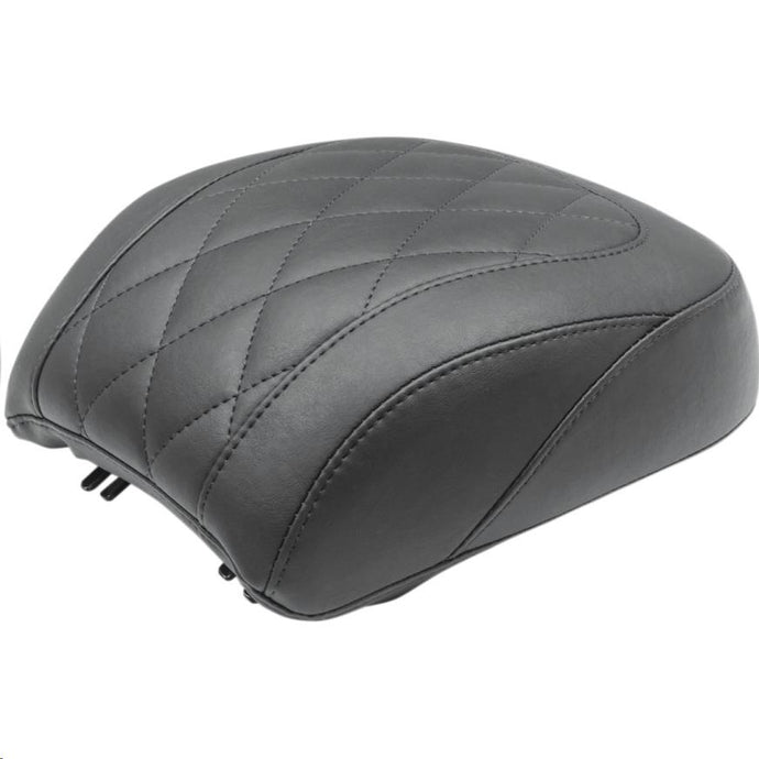 Mustang 83027 Wide Tripper Solo Seat - Diamond Stitch - Black