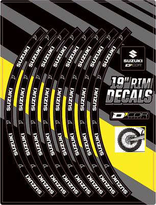Dcor 40-80-205 Rim Decal - Suzuki 19in. - Rear