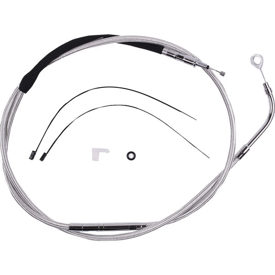 Magnum 52368HE Alternative Full Length High Efficiency Clutch Cable - Polished Stainless - 67-3/4in.