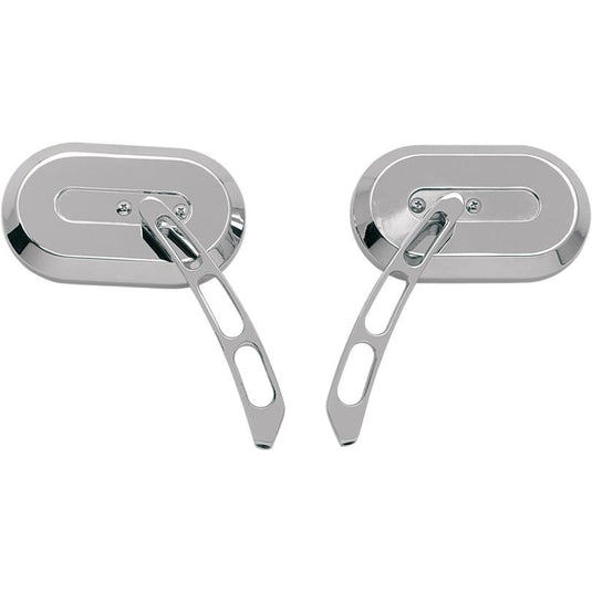 Drag Specialties 1901-6232 Large Oval Mirrors - Left