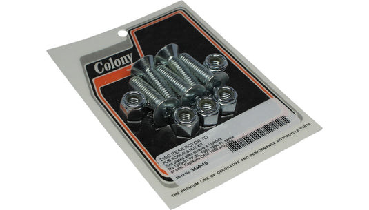 Colony 3449-10 Disc Brake Rotor Bolt Kit - Zinc-Plated