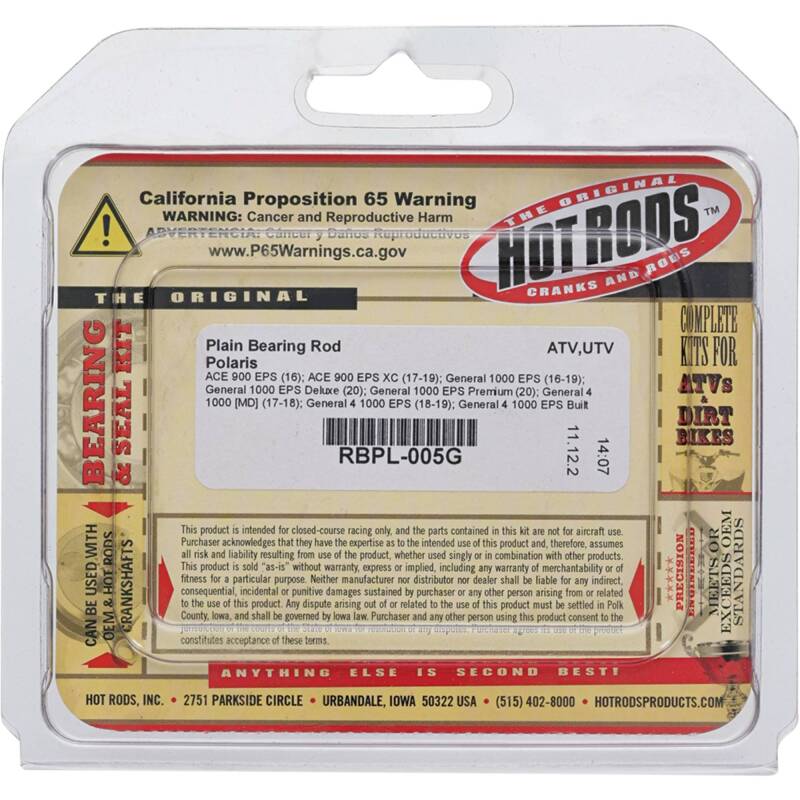 Load image into Gallery viewer, Hot Rods RBPL-005G HDS Plain Bearing Rod
