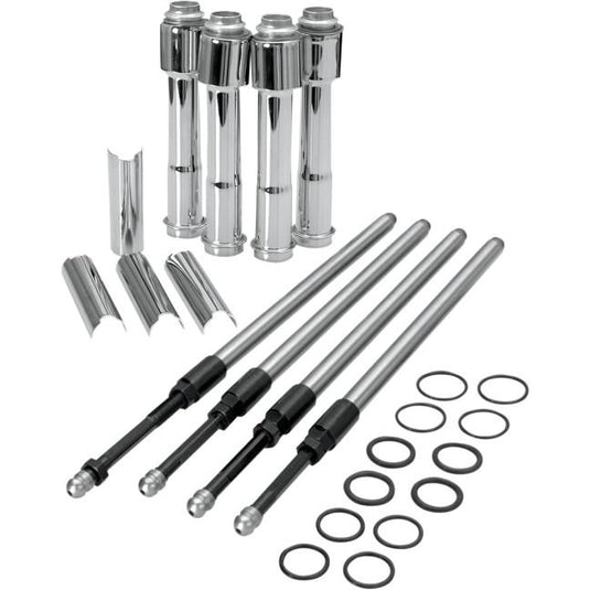 S&S Cycle 930-0023 Adjustable Pushrod Kit with Covers - Quickee