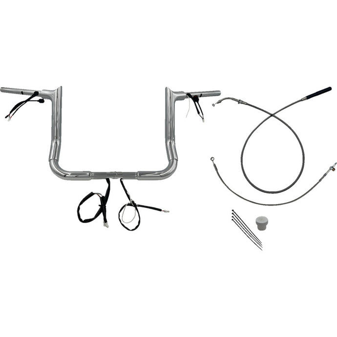 Fat Baggers, Inc. 849012 1-1/2in. EZ Install Pointed Top Handlebar Kit - Chrome