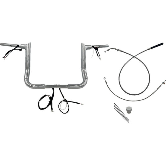 Fat Baggers, Inc. 849012 1-1/2in. EZ Install Pointed Top Handlebar Kit - Chrome