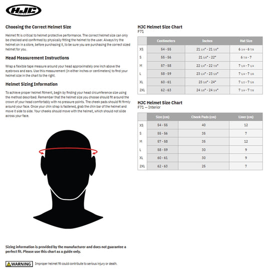 Hjc F71 Solid Helmet (XX-Large, Black)