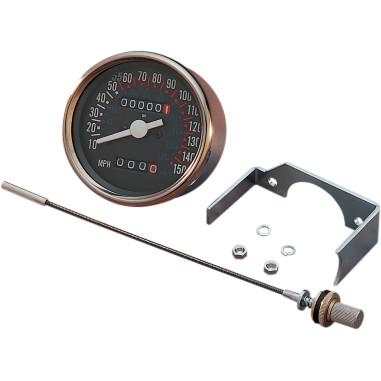Drag Specialties DS-243864 3 1/8in. Dash Mount Speedometer