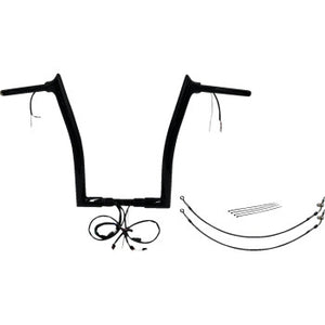 Fat Baggers, Inc. 801316-B 1-1/2in. Plug and Play EZ Install Pointed Top Handlebar Kit - Black