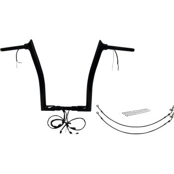 Fat Baggers, Inc. 801316-B 1-1/2in. Plug and Play EZ Install Pointed Top Handlebar Kit - Black