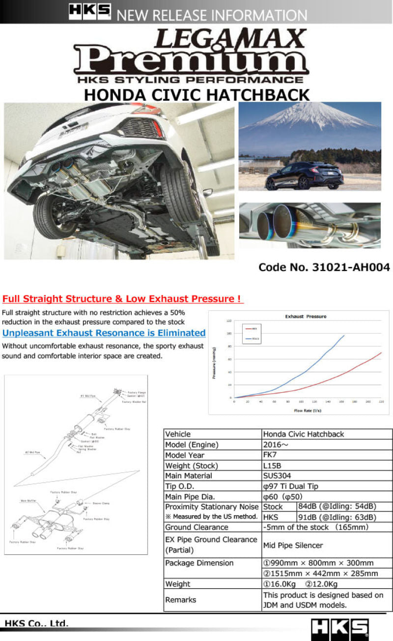 Load image into Gallery viewer, Hks 31021-AH004 HKS Exhaust - Legamax Premium
