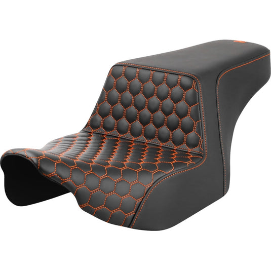 Saddlemen 823-07-17703 Step-Up HC Seat - Orange Stitching