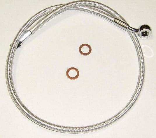 Magnum AS37223 Sterling Chromite II Designer Series ABS Front Upper Brake Line Kit - 10mm. 90deg. Banjo - 23in.