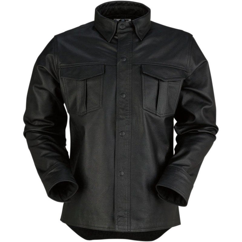 Z1R The Motz Leather Shirt Black