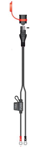 Tecmate O-11 Waterproof Battery Lead - 20in. L - 5/16in/M8 - 16AWG/1.31mm2