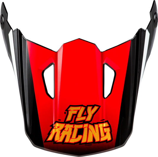 Fly Racing Visor for Kinetic Scorched Youth Helmet - Red/Black/White - YS - YL